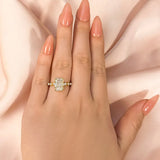 Lavish Radiant Cut 3.5ct Side Stone Engagement Ring In Sterling Silver