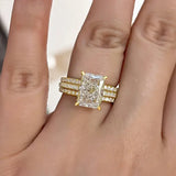 Timeless Radiant Cut Simulated Diamond 3PC Wedding Ring Set