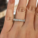 925 Sterling Silver Cushion Cut Wedding Band
