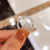 925 Sterling Silver Cushion Cut Wedding Band