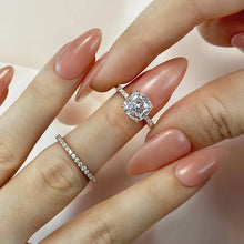 Chunky Cushion Cut 3 Ct Pave 925 Sterling Silver Wedding Ring Set
