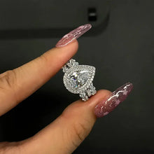 Timeless Pear Cut Bridal Set Sterling Silver