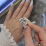 Iced Out Floral Cluster Ring • Multi-Row Sterling Silver Flower Ring