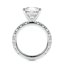 Sumptuous Solarii Moissanite 6.0ct Princess Cut 925 Sterling Silver Pave Engagement Ring