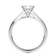 Alluring Solarii Moissanite 2.0ct Princess Cut 925 Sterling Silver Split Shank Engagement Ring