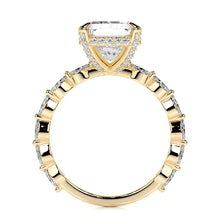 Regal Solarii Moissanite 4.0ct Radiant Cut 925 Sterling Silver Pave Engagement Ring