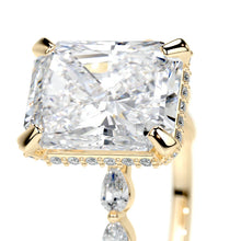 Regal Solarii Moissanite 4.0ct Radiant Cut 925 Sterling Silver Pave Engagement Ring