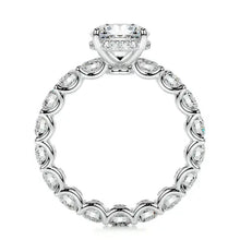 Sumptuous Solarii Moissanite 2.0ct Round Cut 925 Sterling Silver Pave Engagement Ring