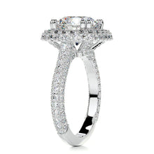 Refined Solarii Moissanite 3.0ct Round Cut 925 Sterling Pave Engagement Ring