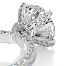 Gleaming Solarii Moissanite 3.0ct Round Cut 925 Sterling Silver Pave Engagement Ring