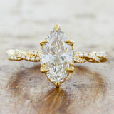 Chic Twist Design Marquise Cut 3.0ct Engagement Ring In Sterling Silver