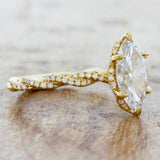 Chic Twist Design Marquise Cut 3.0ct Engagement Ring In Sterling Silver