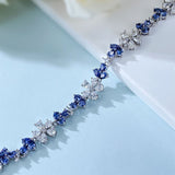 Stunning Pear Cut Blue Stone Bracelet for Women