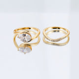 Enchanting Cushion Cut 1.75ct Solitaire Moissanite Ring Sets