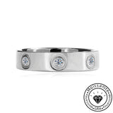 Solarii Moissanite 0.7ct Round Cut 925 Sterling Silver Wedding Band