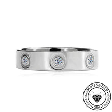 Solarii Moissanite 0.7ct Round Cut 925 Sterling Silver Wedding Band