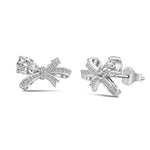 Silver Bow Stud Earrings for a Timeless Look | Solarii Jewelry