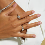 Glazed Solarii Moissanite 1.0ct Round Cut 925 Sterling Silver Three Stone Engagement Ring[SALE]