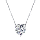 Heart Cut CZ Necklace in 925 Sterling Silver