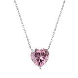 Heart Cut CZ Necklace in 925 Sterling Silver