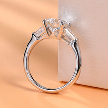 Solarii Moissanite 2.0ct Round Cut Crown Design 925 Sterling Silver Engagement Ring