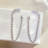 925 Sterling Silver Chain Link Drop Earrings