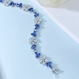 Stunning Pear Cut Blue Stone Bracelet for Women