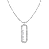 MAMA Letter Pendant Necklace in 925 Sterling Silver