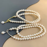 Lustrous Baroque Pearl Necklace In Sterling Silver For Woman