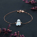 Halloween Ghost Design Bracelet In Sterling Silver