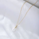 Radiant Pearl Necklace In Sterling Silver For Woman