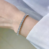 Graceful Round Cut Bracelet For Women In Sterling Silver