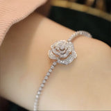 Classy Round Cut Rose Style Bracelet for Women