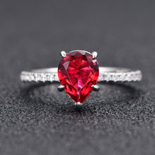 Stunning 2.5ct Sapphire Pear Cut Engagement Ring In Sterling Silver