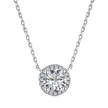 Round Cut Pendant Necklace In 925 Sterling Silver