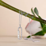 MAMA Letter Pendant Necklace in 925 Sterling Silver