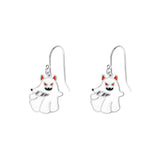 Halloween Devil Design Earrings in Sterling Silver