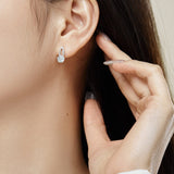 925 Sterling Silver Round Cut Stud Earrings