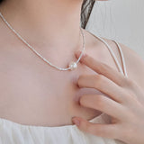 Elegant Pearl 925 Sterling Silver Necklace