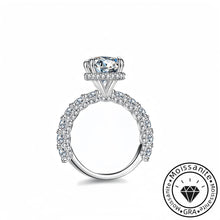 Solarii Moissanite 3.0ct Round Cut  925 Sterling Silver Engagement Ring