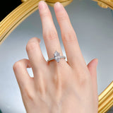 Enchanting Hidden Halo Marquise Cut 2.0ct Engagement Ring In Sterling Silver