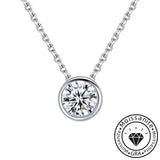 Classic 1.0ct Bezel Moissanite Necklace
