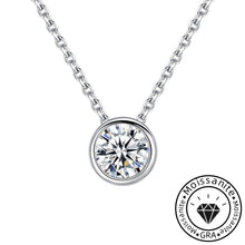 Classic 1.0ct Bezel Moissanite Necklace