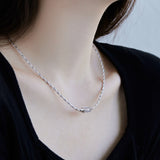 Lock Clasp Necklace in 925 Sterling Silver