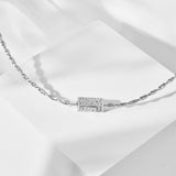 Lock Clasp Necklace in 925 Sterling Silver