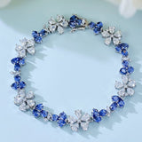 Stunning Pear Cut Blue Stone Bracelet for Women