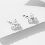 Noble Pearl Earrings In Sterling Silver For Woman