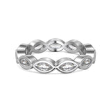 925 Sterling Silver Marquise Cut Eternity Wedding Band