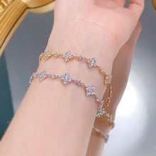 Round Cut Star Design Bracelet in Sterling Sliver