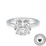 Solarii Moissanite Classic 4-Prong 1.0ct Round Cut 925 Sterling Silver Engagement Ring